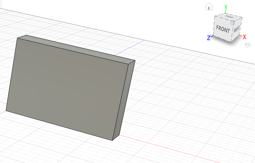 3D-K&ouml;rper und ViewCube mit Richtungen FRONT, TOP und RIGHT